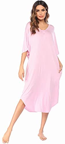 Plus Size Button-down Nightgowns for Women