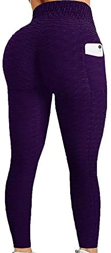 Karlywindow Women's Butt Lifting Legging High Waist Yoga Pants Capri Tummy Control Scrunch Booty Legging Tights