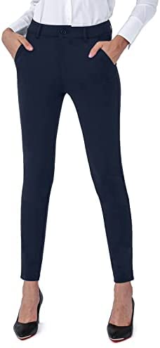 Dress Pants for Women Business Casual Stretch Skinny Work Pants with Pockets