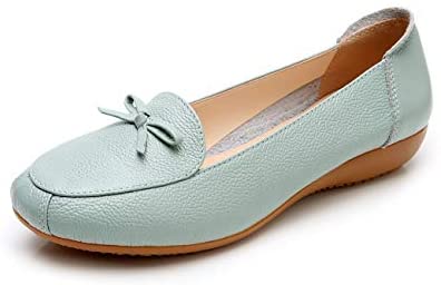 VenusCelia Women's Bowknot Wide Flat Shoe