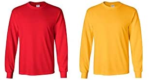 Gildan Heavy Cotton 100% Cotton Long Sleeve T-Shirt.