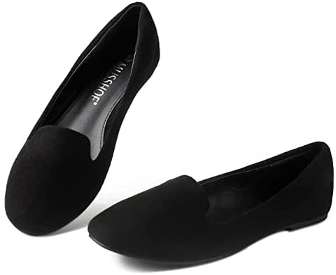 MUSSHOE Flats Shoes for Women Slip on Round Toe Comfortable Women's Flats Ballet Flats Shoes Loafers for Women