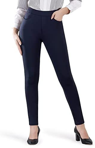 Yoga Dress Pants Skinny Leg Pull on Stretch Pant for Women