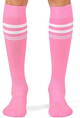 CS CELERSPORT 2 Pack Soccer Socks for Youth Kids, Men and Women Athletic Baseball Softball Football Socks