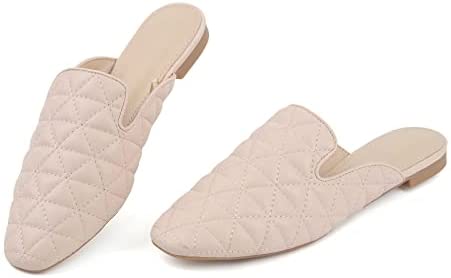 MUSSHOE Mules for Women Flats Comfortable Slip on Women Mules Shoes