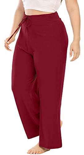 Pajamas Pants for Women,Drawstring Hight Waist Plus Size Tie Dye Printed Sleep Lounge Pants