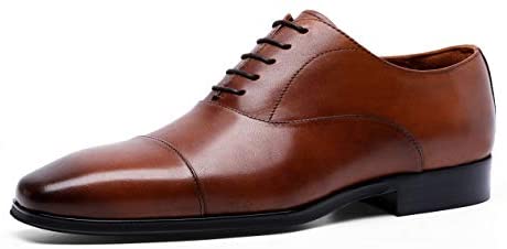 DESAI Classic Oxford Dress Shoes Mens Formal Business Lace-up Full Grain Leather Shoes for Men