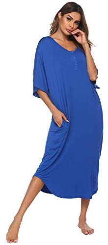 Plus Size Button-down Nightgowns for Women
