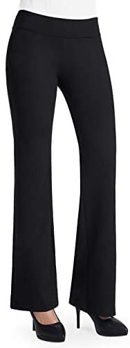 Women’s Slim Leg Petite Ponte Knit Stretch Skinny Comfort Fit Yoga Dress Pants
