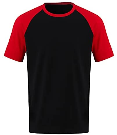 Men's Casual Round Neck Color Block T-Shirt top