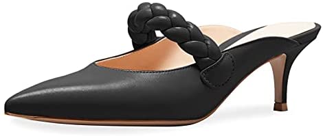 Womens Chunky Block Heel Ankle Boots Faux Leather Pointed Toe Booties High Top Comfortable Solid Shoes