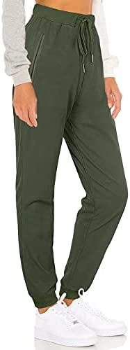 Joggers for Women Active Sweatpants Comfy Lounge Pants Workout Yoga Pants with Zipper Pockets