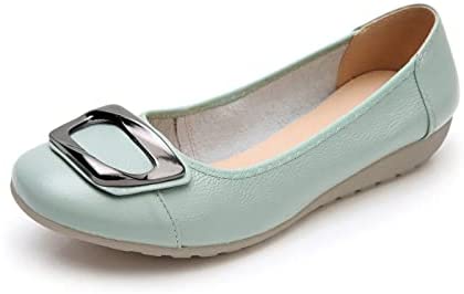 VenusCelia Women's Buckle Dance Flat Shoe