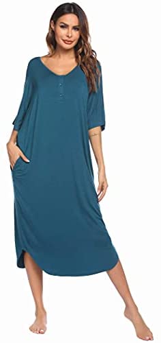 Plus Size Button-down Nightgowns for Women