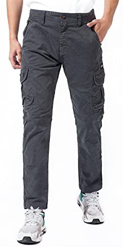 DGWZ Mens Casual Cargo Pants Straight Leg Chinos Cotton Slim Fit Work Pants for Men