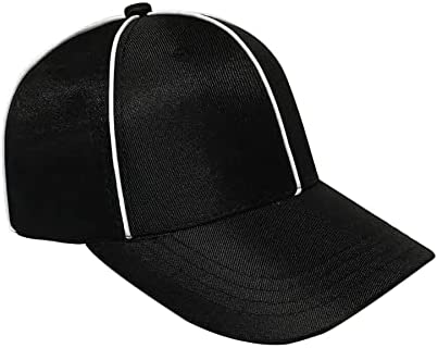 Official Referee Hat Black with White Stripe Cap