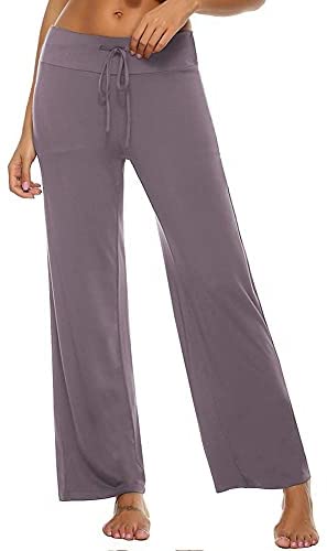 Pajama Pants for Women High Waist Yoga Pants Drawstring Palazzo Lounge Pants Wide Leg Sleep Bottoms S-XXL
