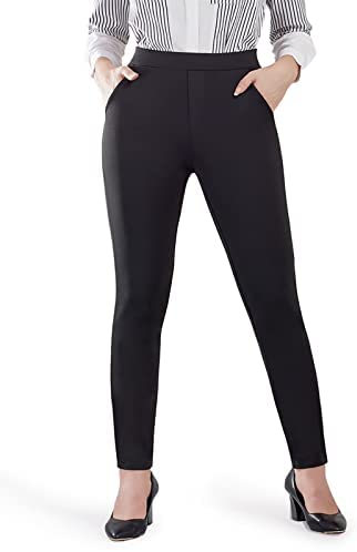 Yoga Dress Pants for Women Skinny Leg Pull on Stretch Work Pants with Pockets