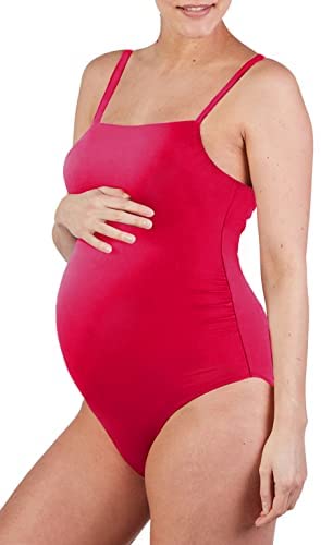 Zwurew One Piece Women's Maternity Swimsuit Retro Wrap Front Pregnancy Tankini Swimwear Beachwear