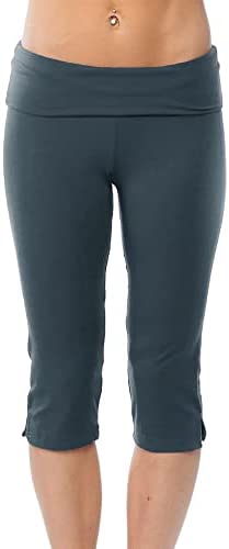 Women's Casual High Waisted Tummy Control Capri Leggings Workout Running Cycling Tights Yoga Pants