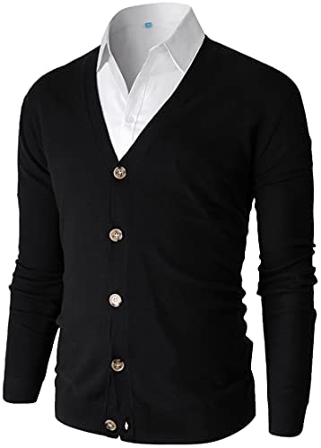 Men's V-Neck Knitted Cardigan Sweaters