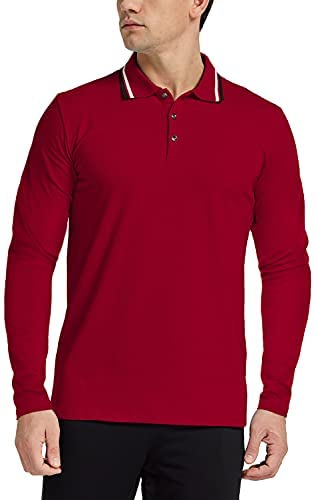 Men's Polo Shirt Long/Short Sleeve Casual Slim-fit Cotton Tee Top