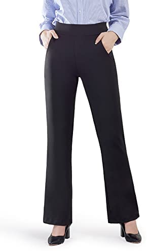 Dress Pants for Women Bootcut Stretch Work Pants Wide Leg with Pockets