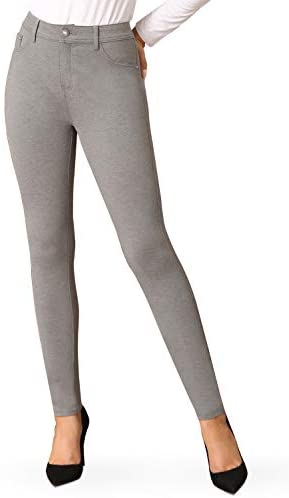 Women’s Slim Leg Petite Ponte Knit Stretch Skinny Comfort Fit Yoga Dress Pants
