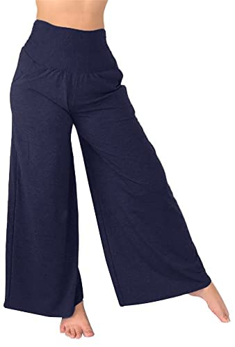 Women's High Waist Wide Leg Yoga Pants Comfy Loose Fit Workout Running Lounge Pants with Pockets