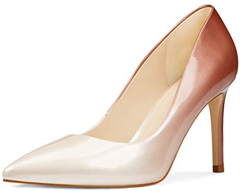 Women Classic Pointed Closed Toe Pumps Slip on D'Orsay Sexy High Stiletto Heels Slide Patent Leather Sandals Lady Patry Office Wedding Dress Shoes Size 4-15 US