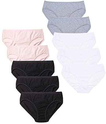 Women's 10-Pack Bikinis Cotton Panties Soft Stretchy Underwear