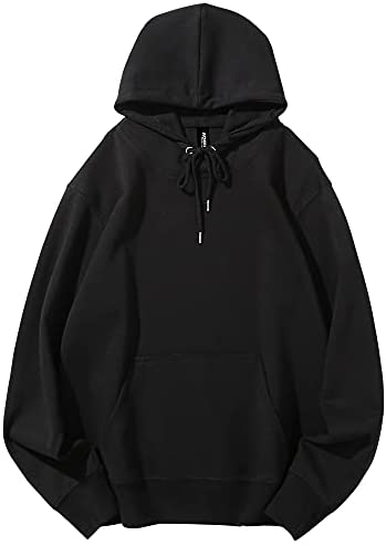 Men's Fleece Ultimate Pullover Hoodies - Heavyweight Cotton Plain Hooded Sweatshirt Blank Essentials Hoodie for Men