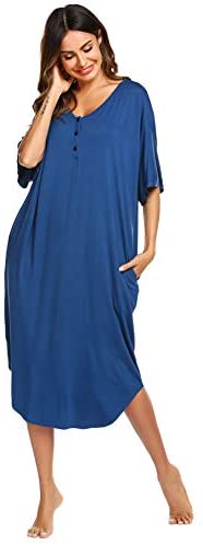 Plus Size Button-down Nightgowns for Women
