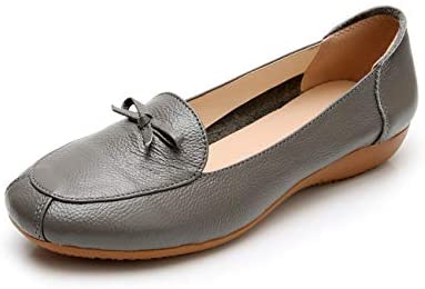 VenusCelia Women's Bowknot Wide Flat Shoe