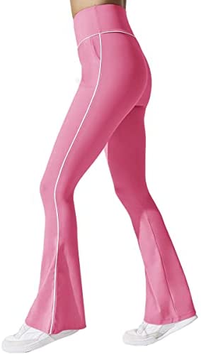 Women's High Waisted Flare Yoga Long Pants Bootcut Workout Stretchy Tummy Control Leggings with Pockets