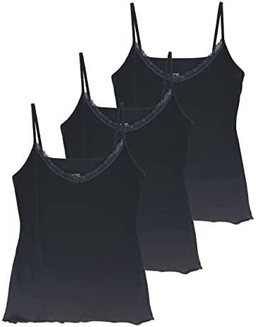 Women's Lace Cotton Lyocell V-Neck Camisole 3-Pack