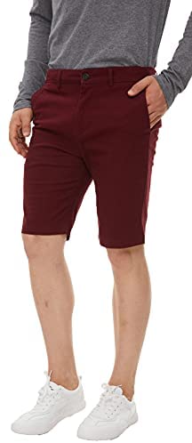 Men's Khaki Shorts Slim Fit Chino Shorts 9 inch Inseam