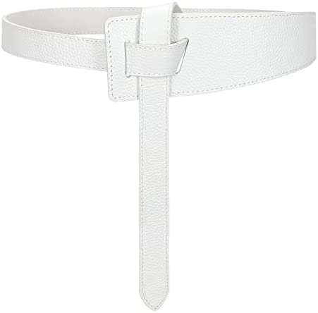XZQTIVE Women's Genuine Leather Waist Belt for Jeans Jumpsuit Coat Fashion Tie a Knot Leather Belt Dress Belt