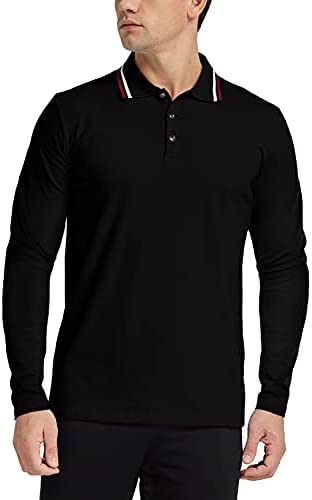 Men's Polo Shirt Long/Short Sleeve Casual Slim-fit Cotton Tee Top