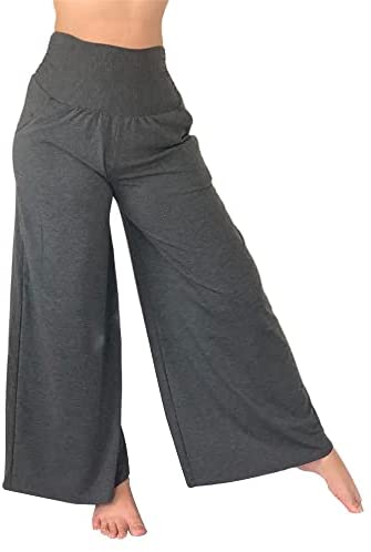 Women's High Waist Wide Leg Yoga Pants Comfy Loose Fit Workout Running Lounge Pants with Pockets