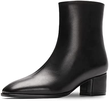 WAYDERNS Women's Square Toe Microfiber Zip Crocodile Print Chunky Low Heel Ankle High Boots 2 Inch
