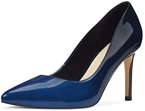 Women Classic Pointed Closed Toe Pumps Slip on D'Orsay Sexy High Stiletto Heels Slide Patent Leather Sandals Lady Patry Office Wedding Dress Shoes Size 4-15 US