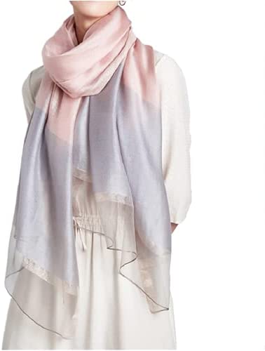 WINCESS YU Long Silk Scarf Women Fashion Pashmina Shawls and Waps for Weddings Satin Scarf for Fall Winter