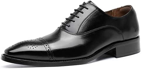 DOLCARA Men’s Dress Shoes Oxford lace up Formal Leather Shoes for Men