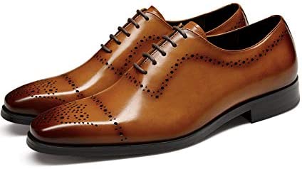 GIFENNSE Men's Dress Shoes Genuine Leather Business Oxford Formal Wedding for Men