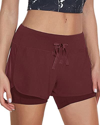 2 in 1 Drawsting Running Shorts