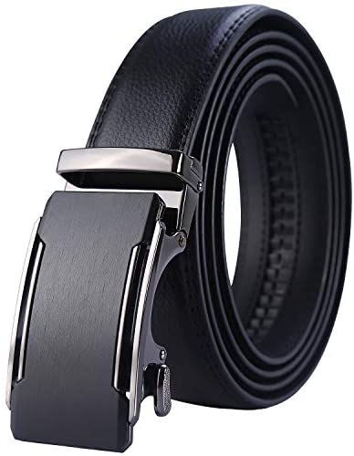 Lavemi Men's Real Leather Ratchet Dress Belt with Automatic Buckle,Elegant Gift Box