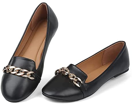 MUSSHOE Flats Shoes for Women Slip on Round Toe Comfortable Women's Flats Ballet Flats Shoes Loafers for Women