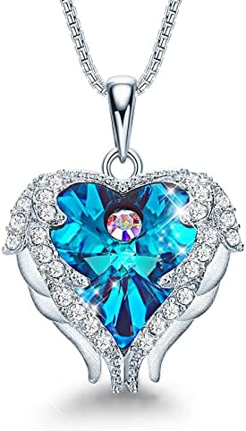 Angel Wing Love Heart Necklaces for Women