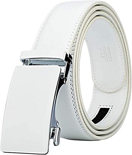 Lavemi Men's Real Leather Ratchet Dress Belt with Automatic Buckle,Elegant Gift Box